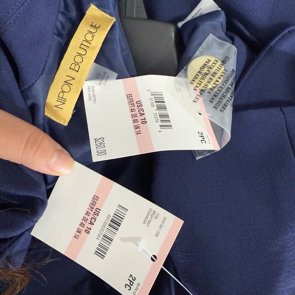 Nipon Boutique Asymmetrical Ruffle 1 Button Jacke… - image 3